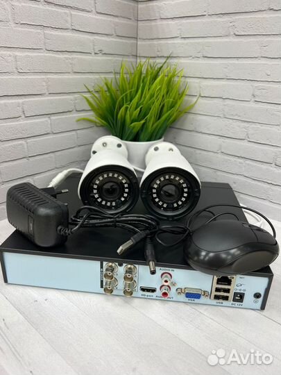 Комплект видеонаблюдения 2 камеры