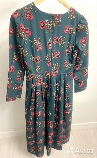 Платье с цветами (шелк 70%, хлопок 30%), РФ