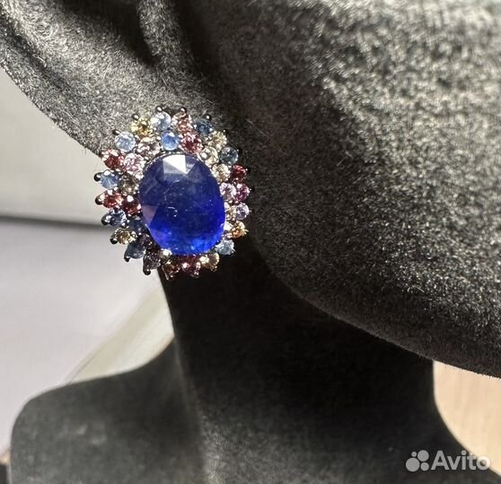 Серьги с сапфирами