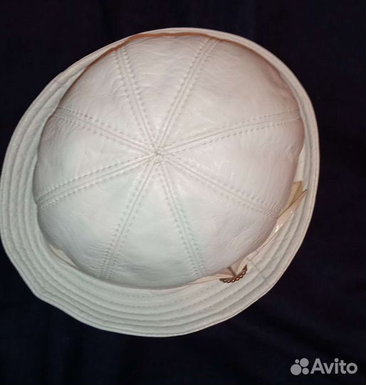 Шляпка шапка женская кожа