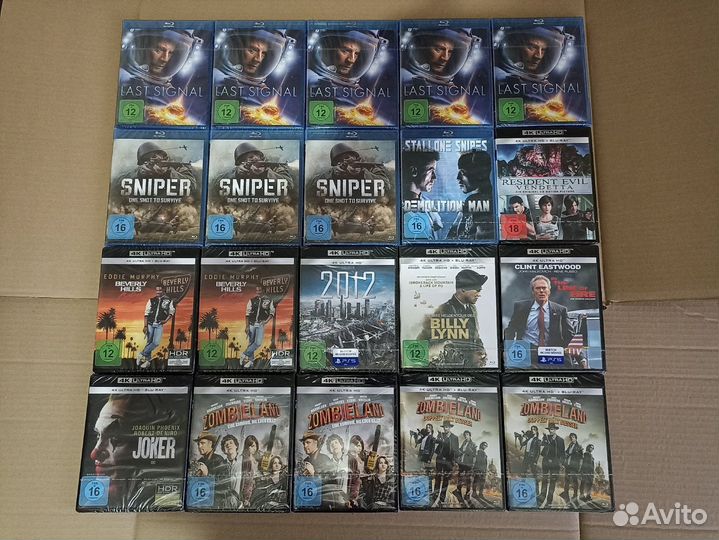 Продажа блюрей и 4к дисков