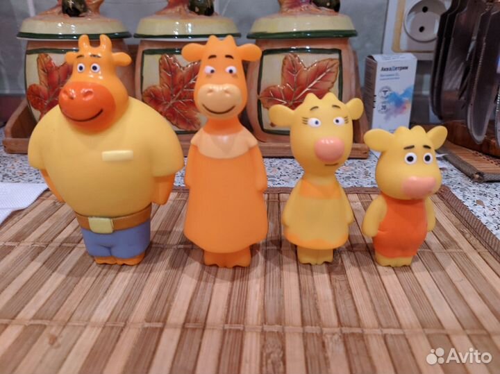 Новый набор резиновых игрушек Оранжевая Корова