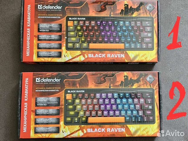 Клавиатура механическая defender Black Raven новые купить в Москве ...
