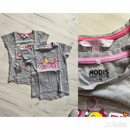 Летние вещи для девочки, 116 (футболки,платья)