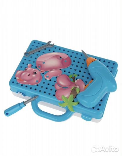 Развивающий конструктор с шуруповертом и мозайкой