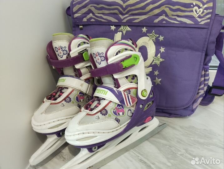 Коньки детские раздвижные 34-37
