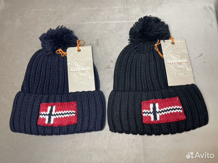 Шапка Napapijri крупная вязка премиум качество