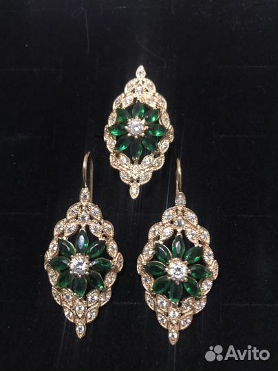 Золотой комплект вес 17,98гр