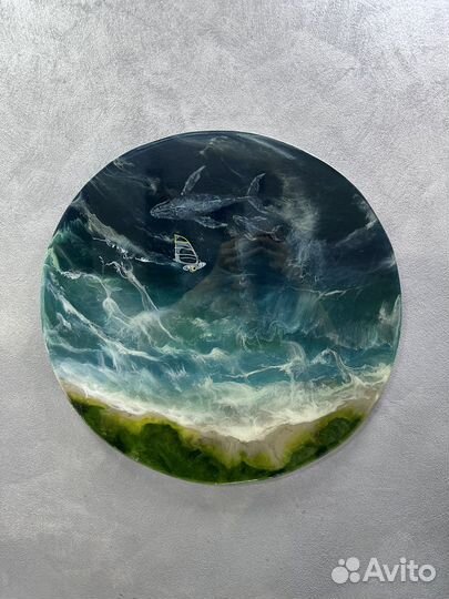 Картина круглая из эпоксидной смолы
