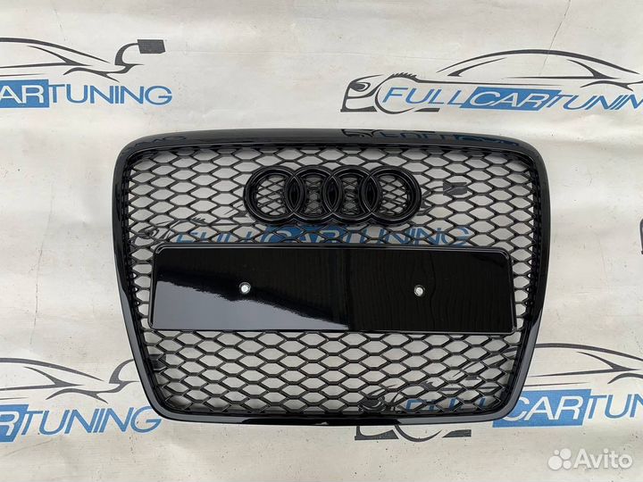 Решетка радиатора Audi A6 C6 RS6 черная