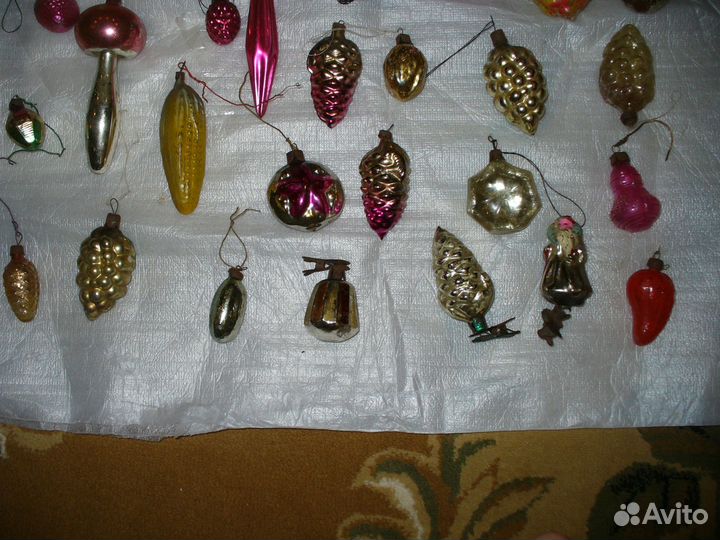 Елочная гирлянда и игрушки СССР