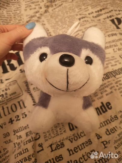 Собака мягкая игрушка хаски