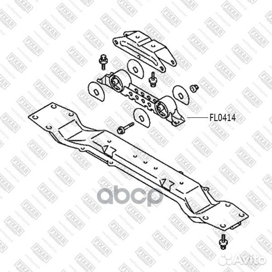 Опора двигателя mitsubishi pajero 91-04 зад. мт