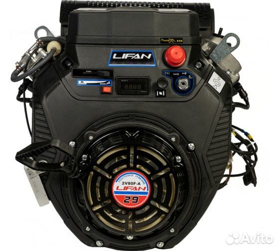 Двигатель lifan LF2V80F-A, 29 л.с. D25, 20А