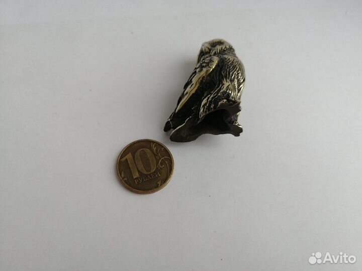 Сова. Фигурка латунь