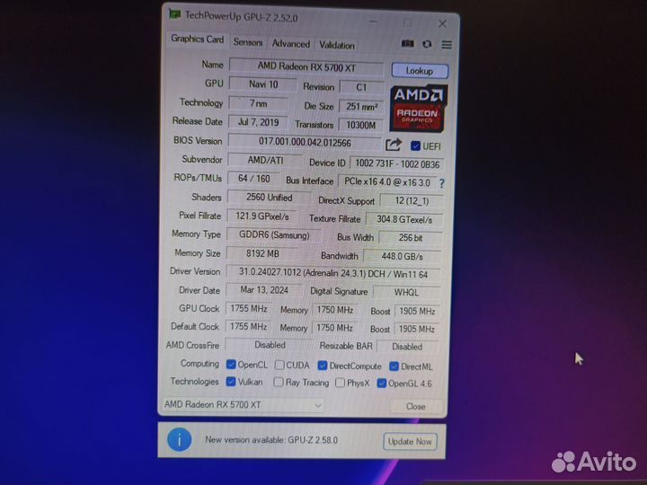 Игровые видеокарты RX 5700XT, RX 6700XT