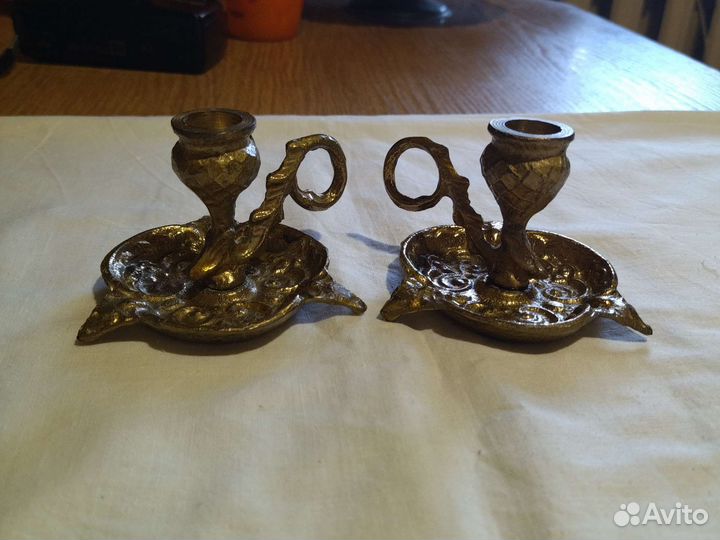 Подсвечники СССР латунь
