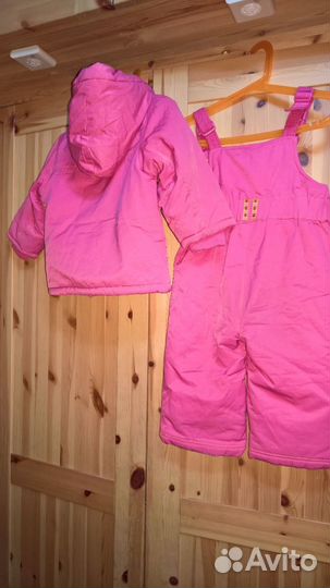 Полукомбинезон и куртка с капюшоном зима р86