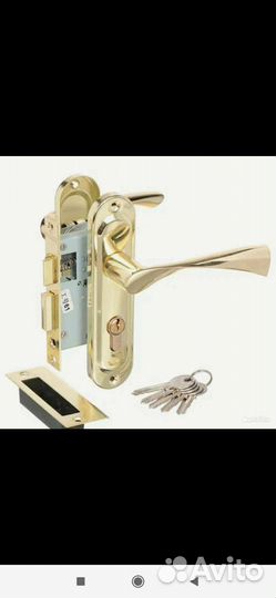 Замок врезной Trodos, 50/76-цмв70 PB(золотой)