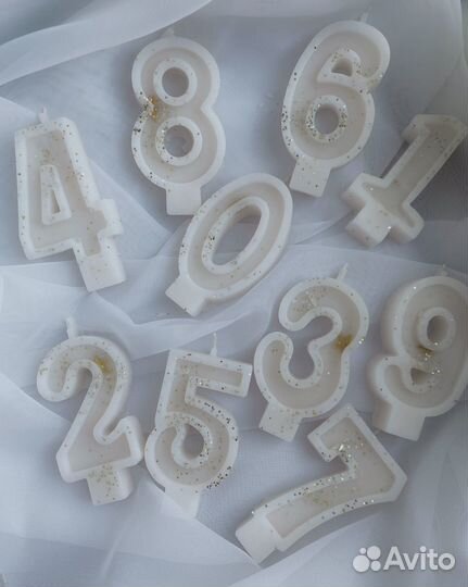 Свечи-цифры ручной работы