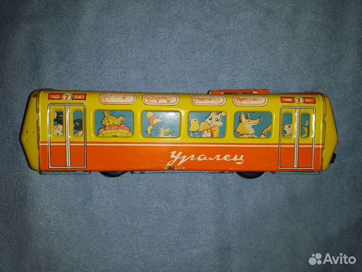 Трамвай. Автобус. Игрушка из жести. Винтаж СССР