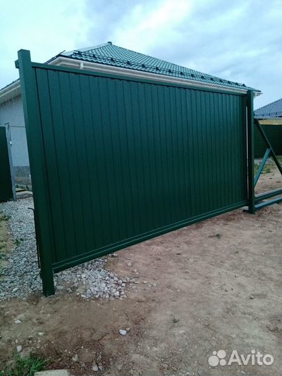 Откатные ворота с установкой