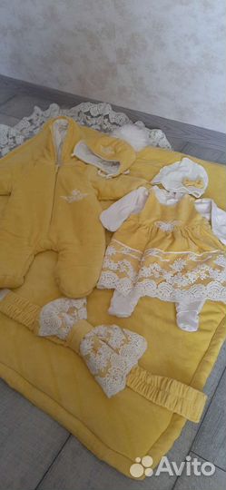 Комплект на выписку для девочки зима