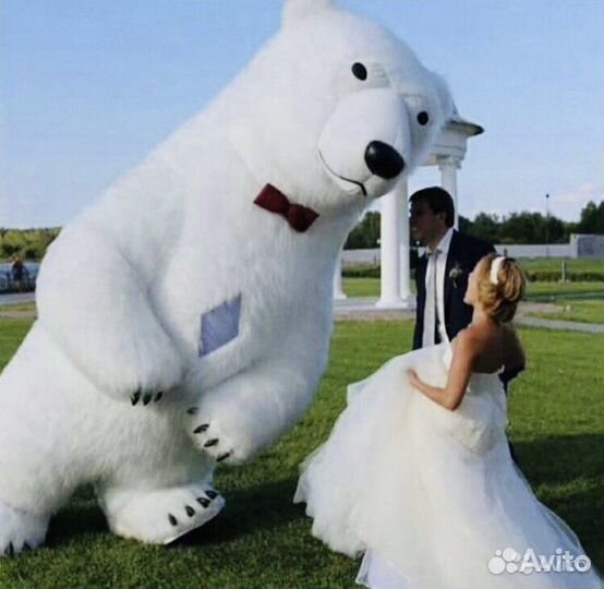 Мишка Белый пушистый гигант « бомбочка « и другие