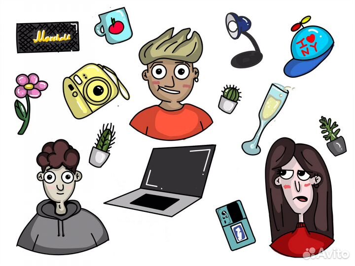 Рисую на заказ стикеры и арты