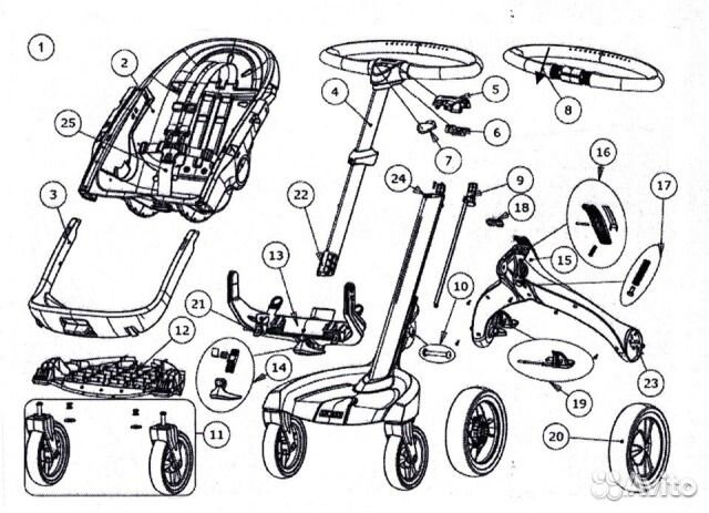 Stokke Xplory запчасти, ремонт
