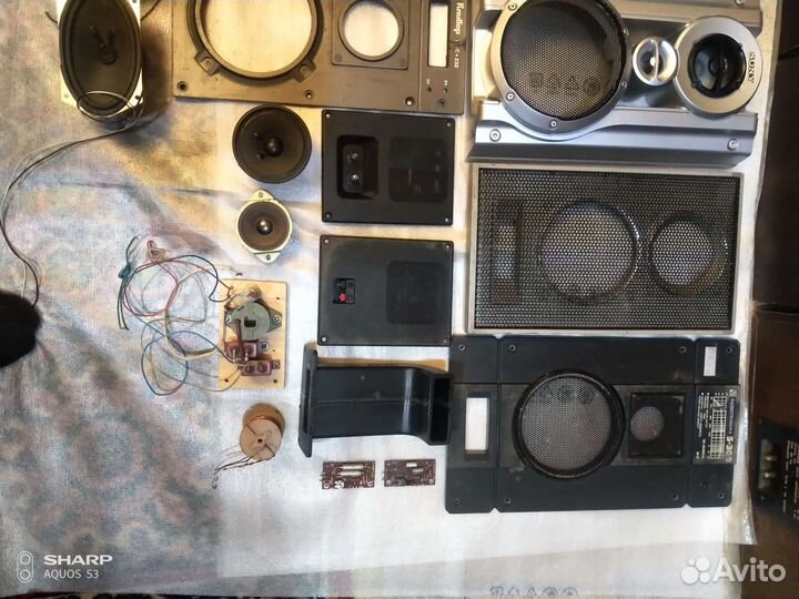 Динамики ссср,фильтр панели,терминалы,Aiwa, Sony