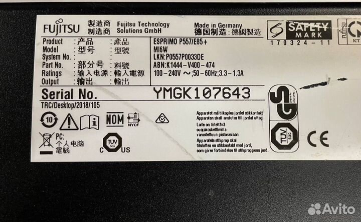 Пк Fujitsu Desktop i3-6100
