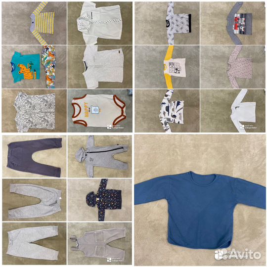 Брендовые вещи пакетом (41 шт)на 80;86;90;92 см;
