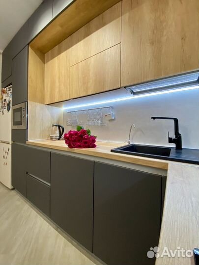 Прямая кухня на заказ. Производство