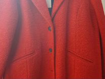Пальто женское красное 58 размера