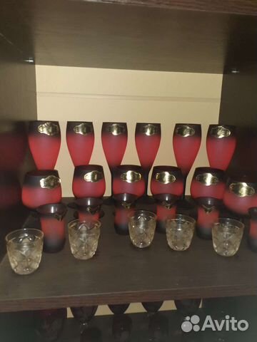 Хрустальные бокалы набор18шт торг