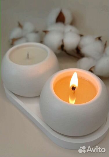 Набор свечей из кокосового воска