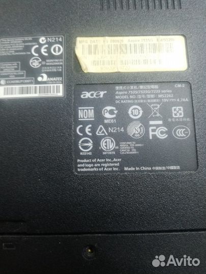 Acer Aspire 7535G-разбор
