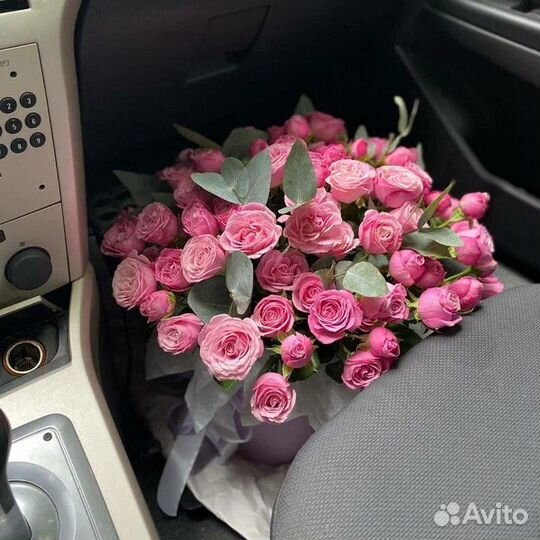 Цветы Букеты Доставка 101 роза Гипсофила