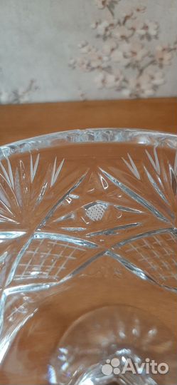 Ваза для фруктов, конфетница хрусталь