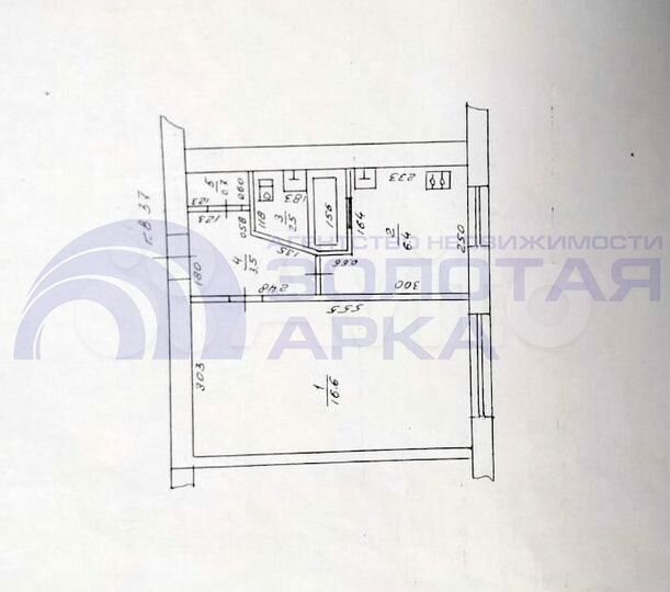 1-к. квартира, 29,7 м², 1/5 эт.