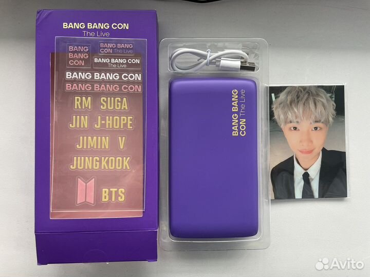 BTS bang bang con портативная зарядка/повербанк