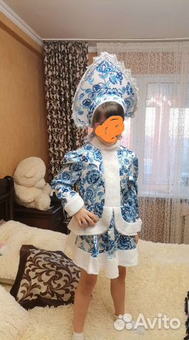 Костюм снегурочки детский 122р - 128