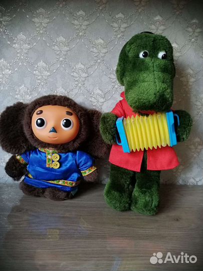Мягкая игрушка чебурашка и крокодил Гена