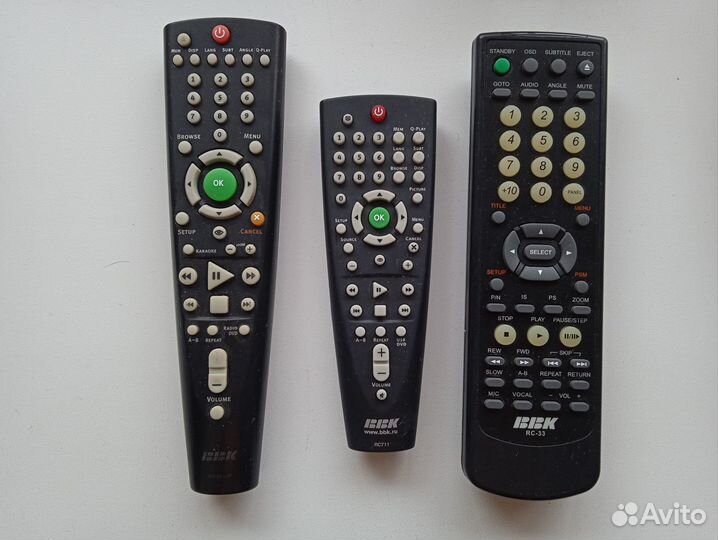 Пульты TV Panasonic, BBK, Sony (оригинал)