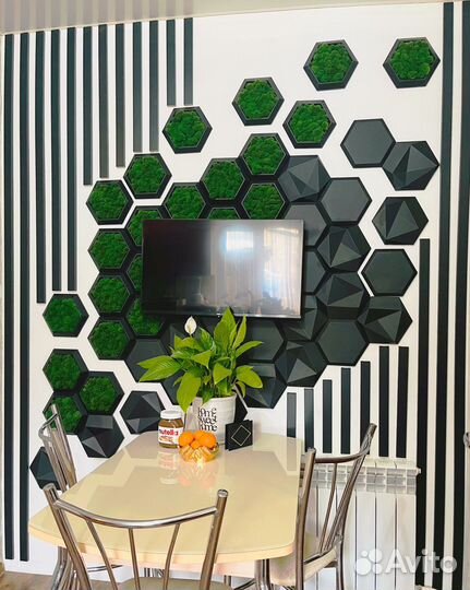 Гипсовые панели со стабилизированным мхом