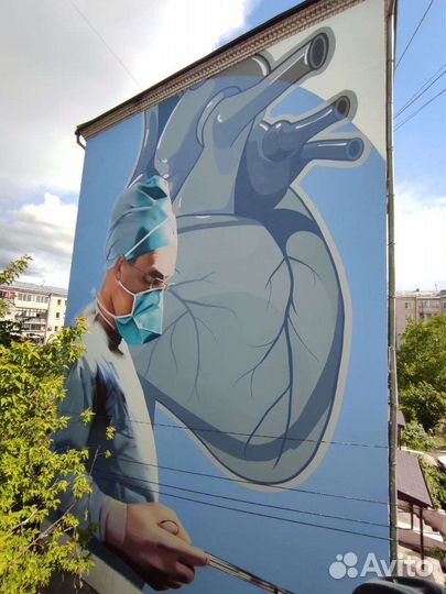 Роспись стен граффити мурал