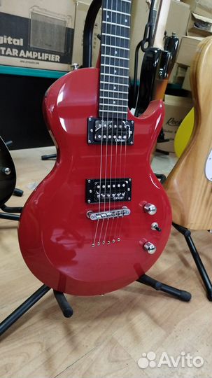Электрогитара, красная, Clevan CP-10-RD-gloss
