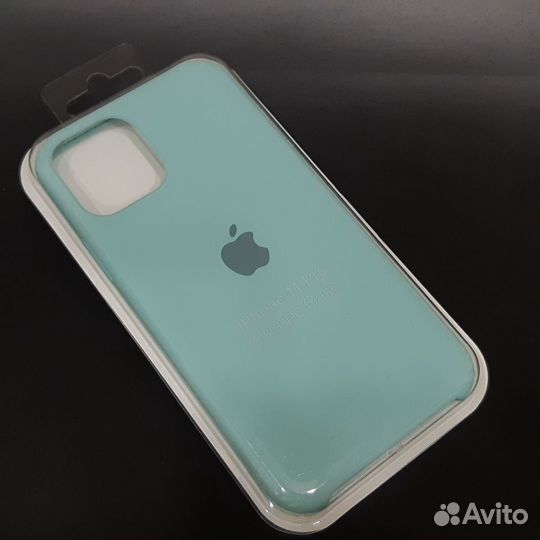Силиконовый чехол на iPhone 11 pro мятный