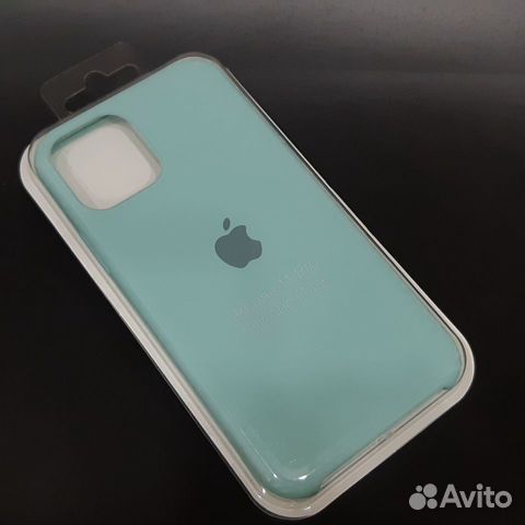 Силиконовый чехол на iPhone 11 pro мятный